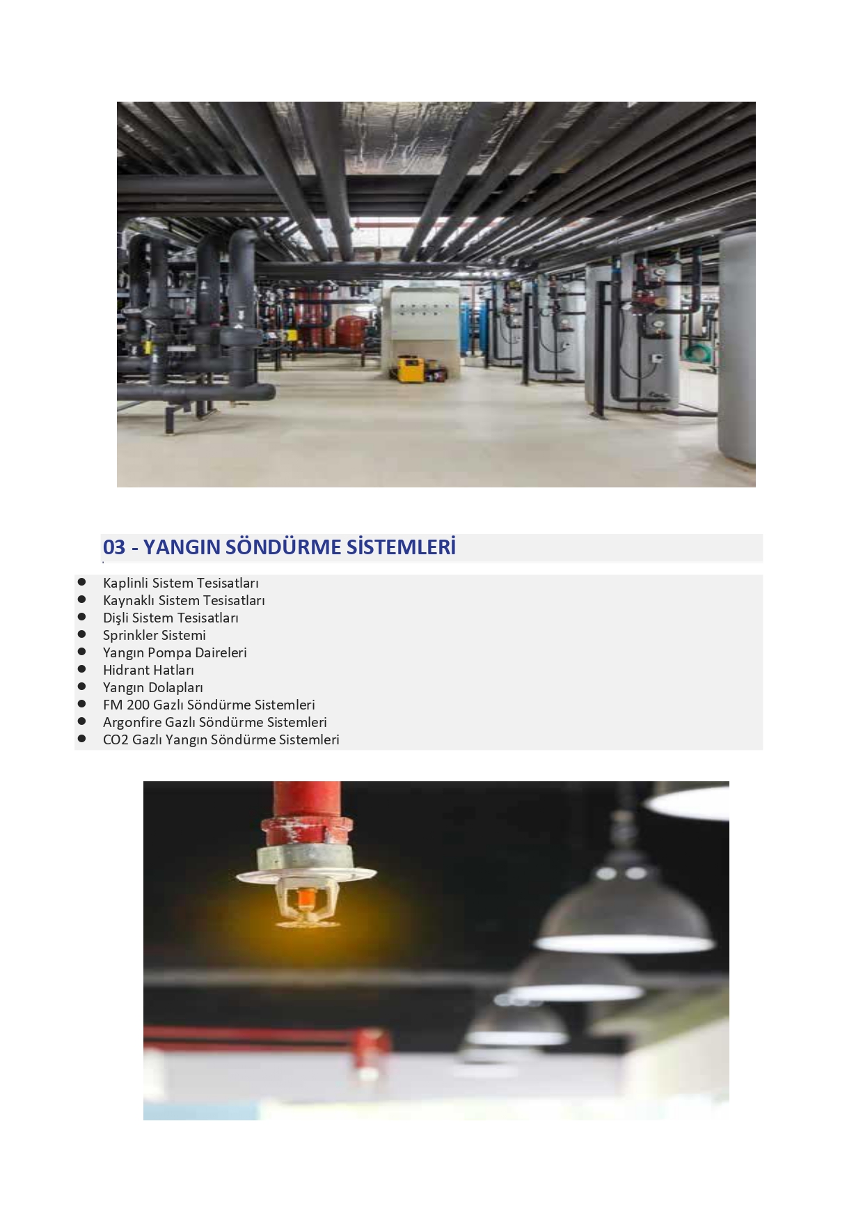 Yangın Söndürme Sistemleri 